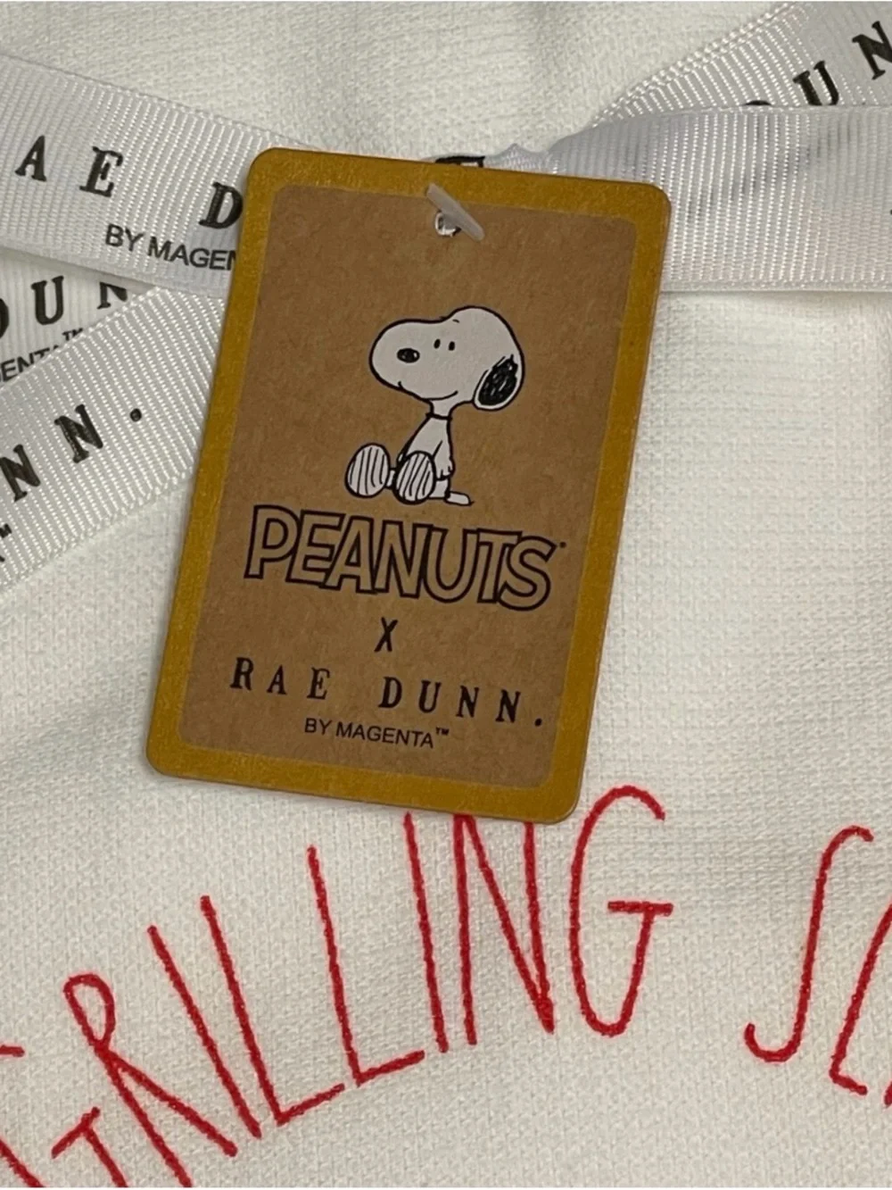 Rae Dunn Peanuts Snoopy Kitchen Towels IT'S GRILLING SEASON